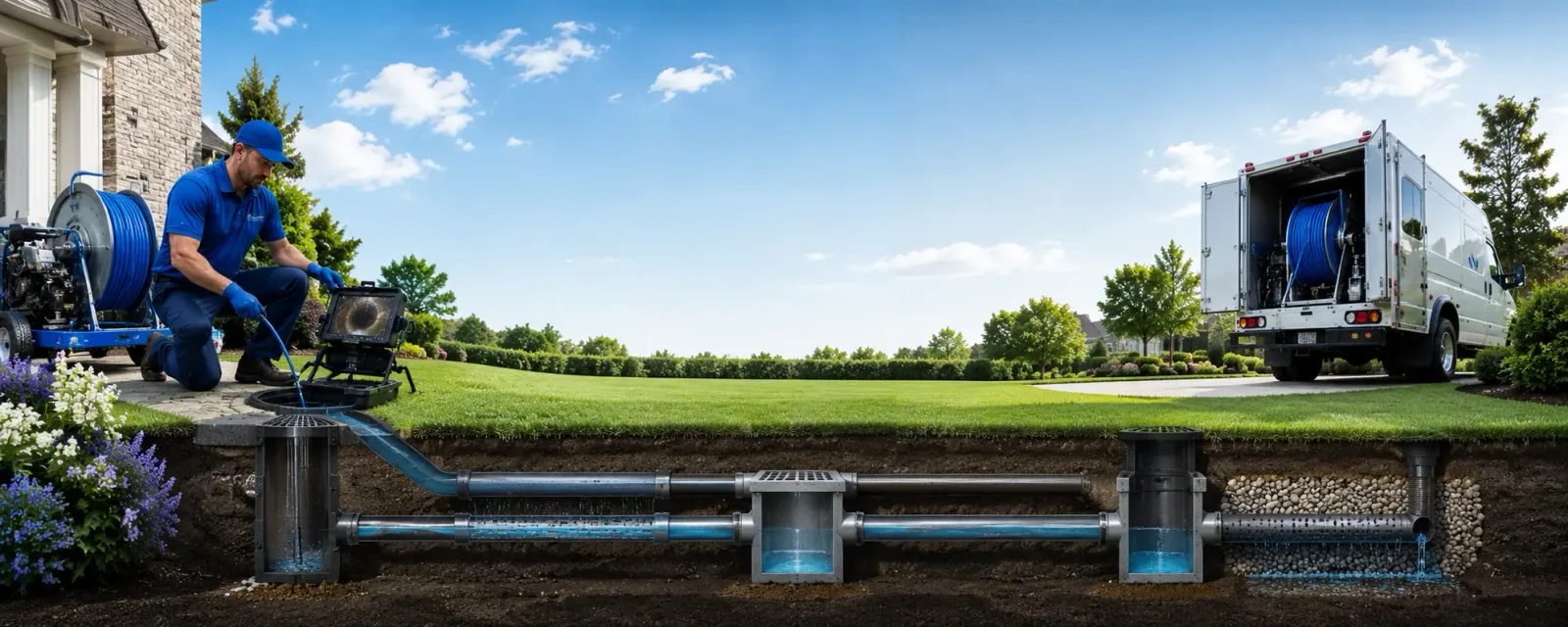 Outdoor drain cleaning information for Wadesville, IN
